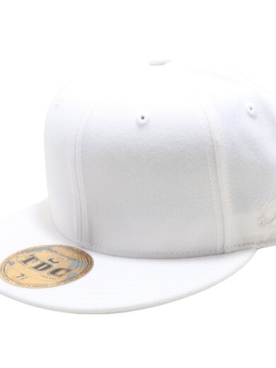 PB5000 TDC PitBull On-Field Wool Blend Flat Fitted Hats [White]