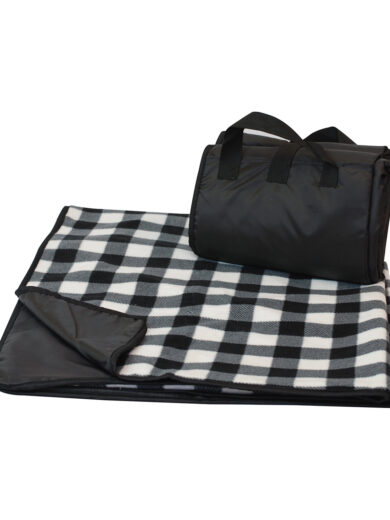Fleece/Nylon Plaid Picnic Blanket