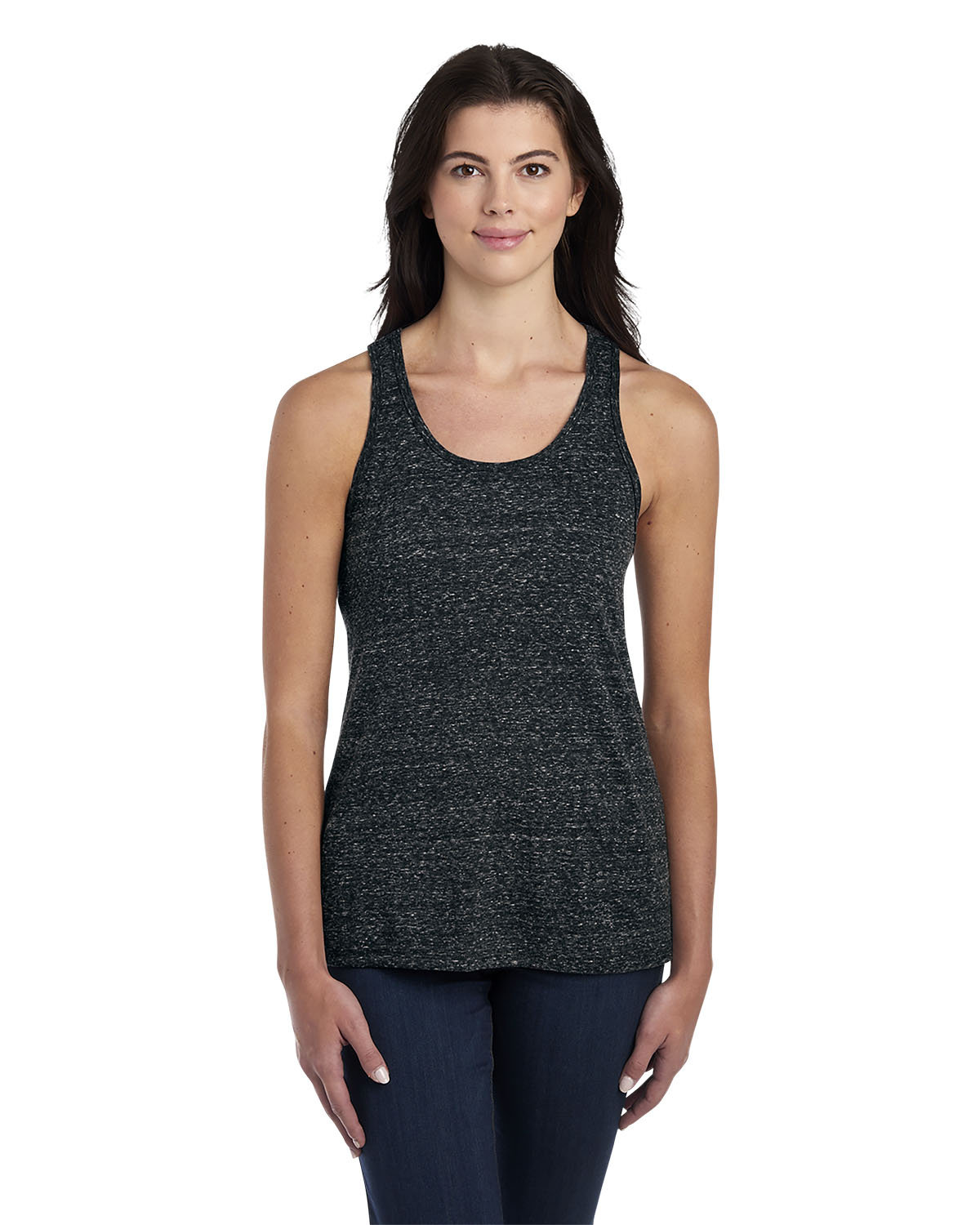 Ladies Snow Heather Racerback Tank