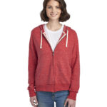 Ladies' Snow Heather Full-Zip Hooded Sweatshirt