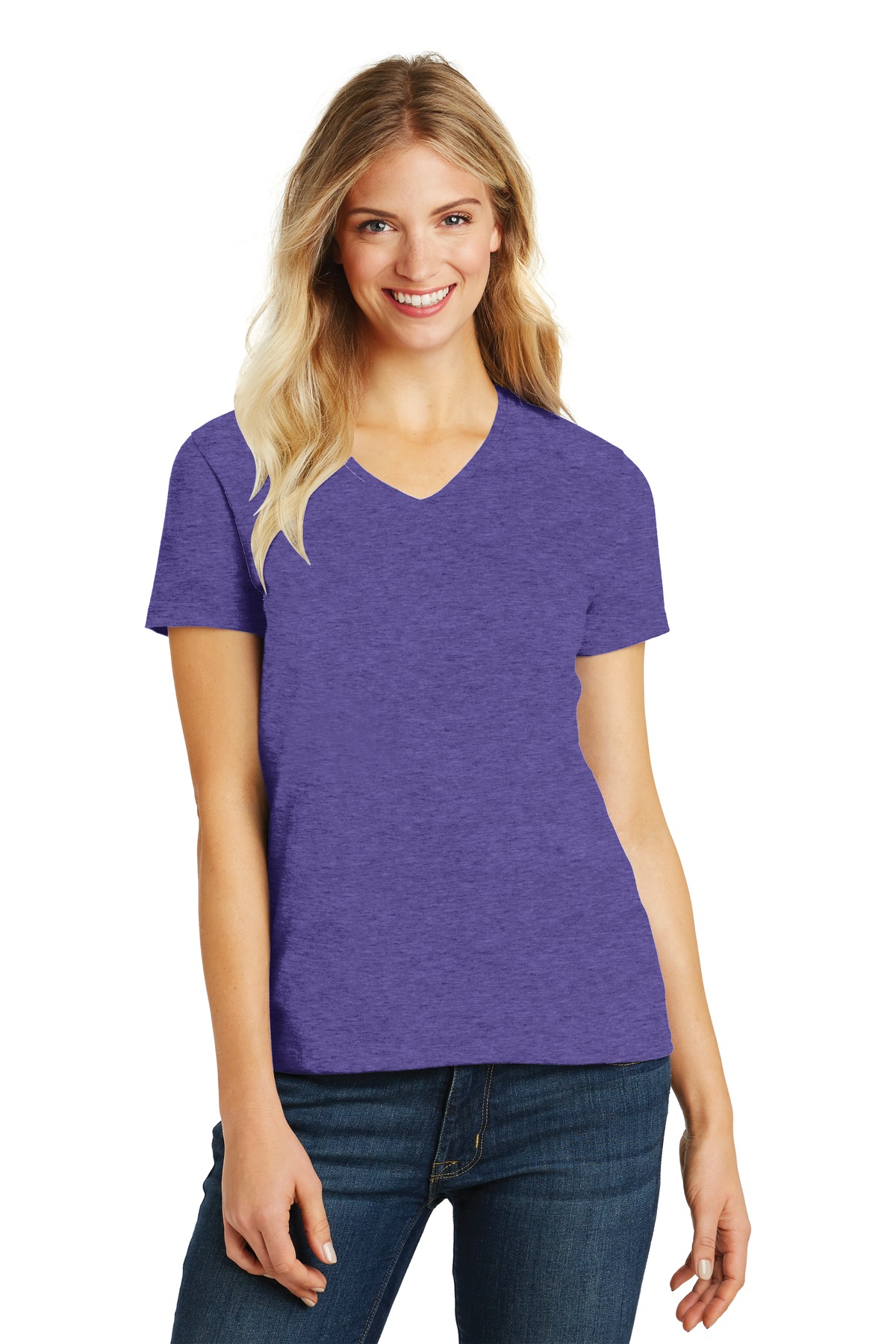 District ® Women's Perfect Blend ® CVC V-Neck Tee. DM1190L