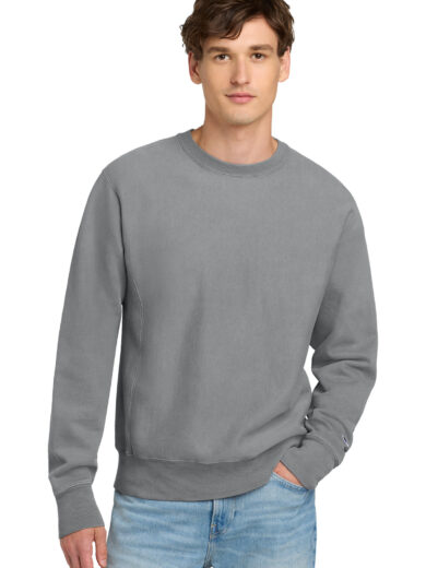 Champion  ®  Reverse Weave  ®  Garment-Dyed Crewneck Sweatshirt. GDS149