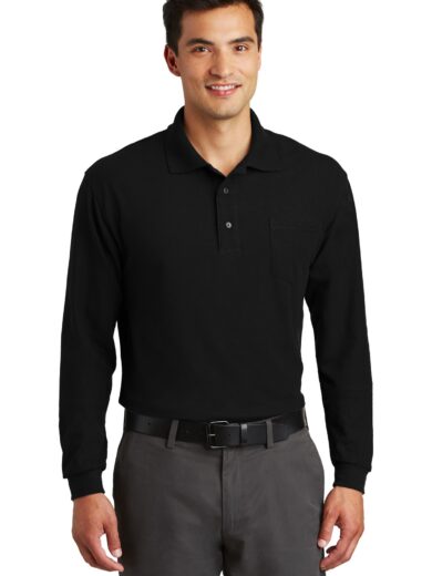 Port Authority ®  Long Sleeve Silk Touch Polo with Pocket.  K500LSP