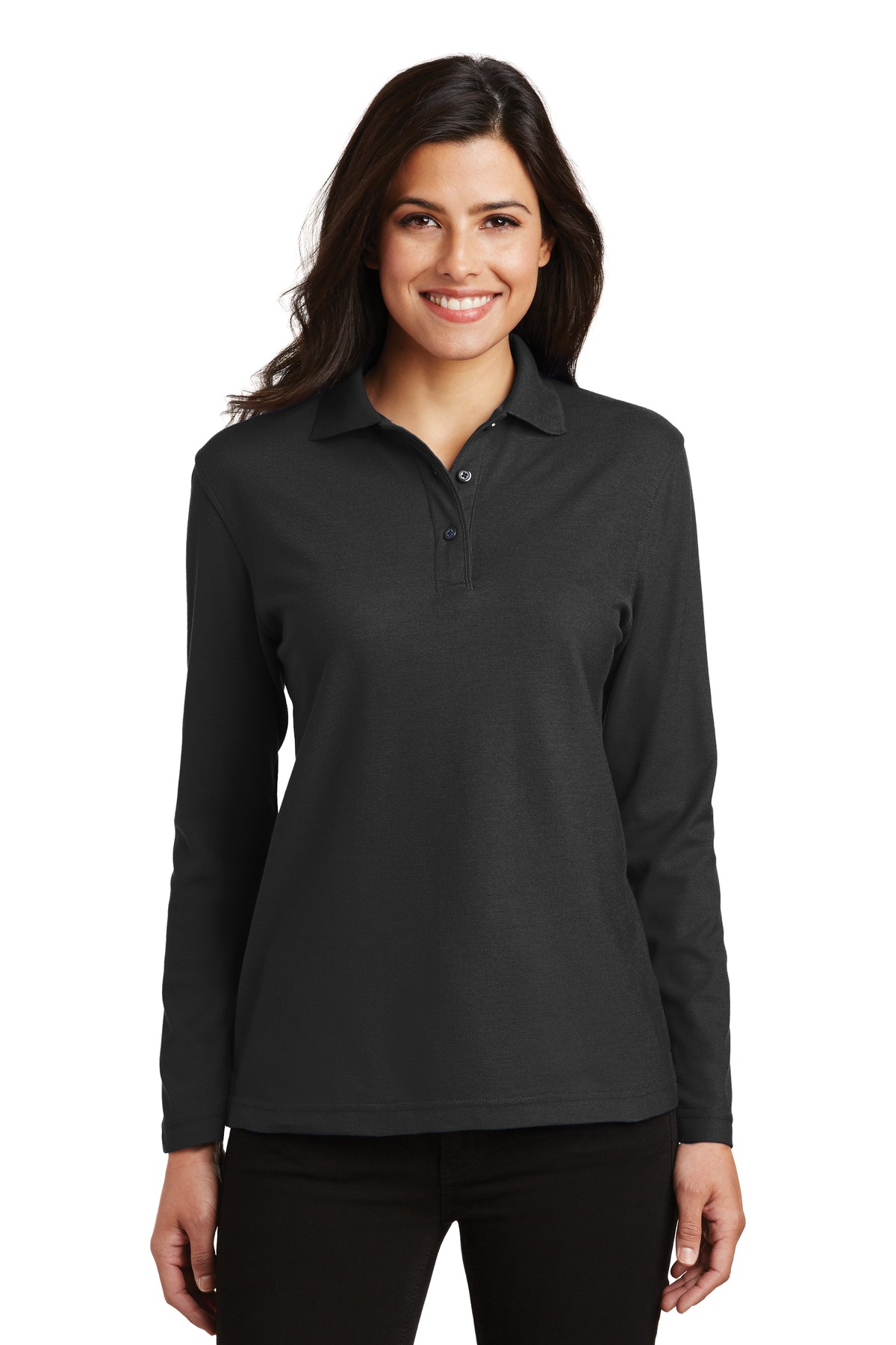Port Authority ® Women's Silk Touch Long Sleeve Polo. L500LS