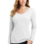 Port & Company ®  Women's Long Sleeve Fan Favorite V-Neck Tee. LPC450VLS