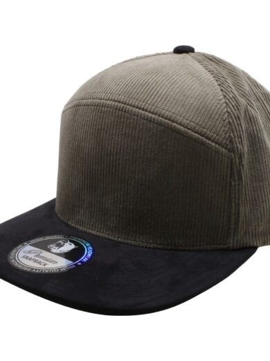 PB124 Pit Bull Hybrid Corduroy Camper Hats [Olive/Black] 1