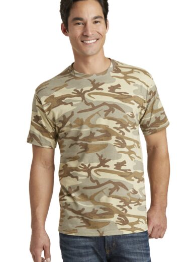Port & Company ®  Core Cotton Camo Tee.  PC54C