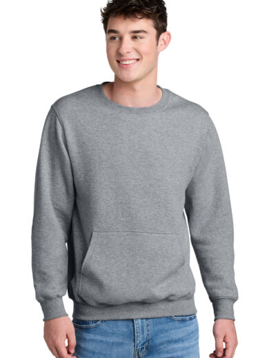 Port & Company ®  Core Fleece Crewneck Pocket Sweatshirt PC78PKT