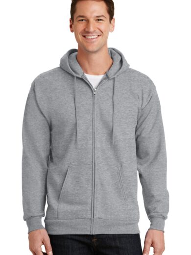 Port & Company ®  Essential Fleece Full-Zip Hooded Sweatshirt.  PC90ZH