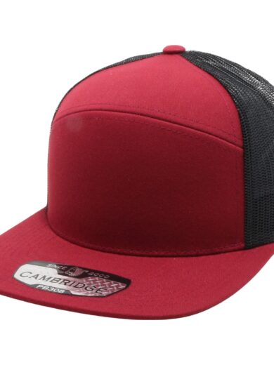 PB308 Pitbull Cambridge 6 Panel Camper Mesh Back Snapback [Burgundy/Black]