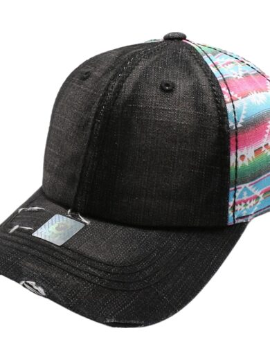 PB136P Lady Plain Ponytail Hat (Black)