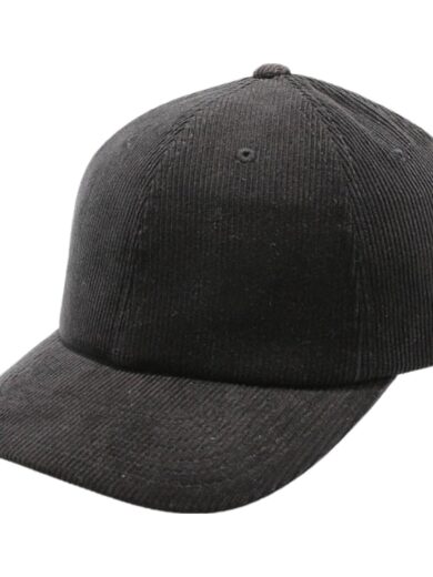 PB319 Unstructured Corduroy Six-Panel Dad Hat [Black]