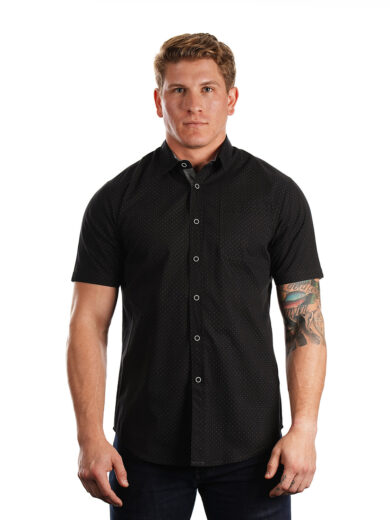 Men's Peached Poplin Short Sleeve Woven Shirt