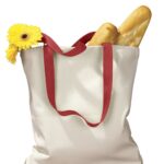 Canvas Tote with Contrasting Handles