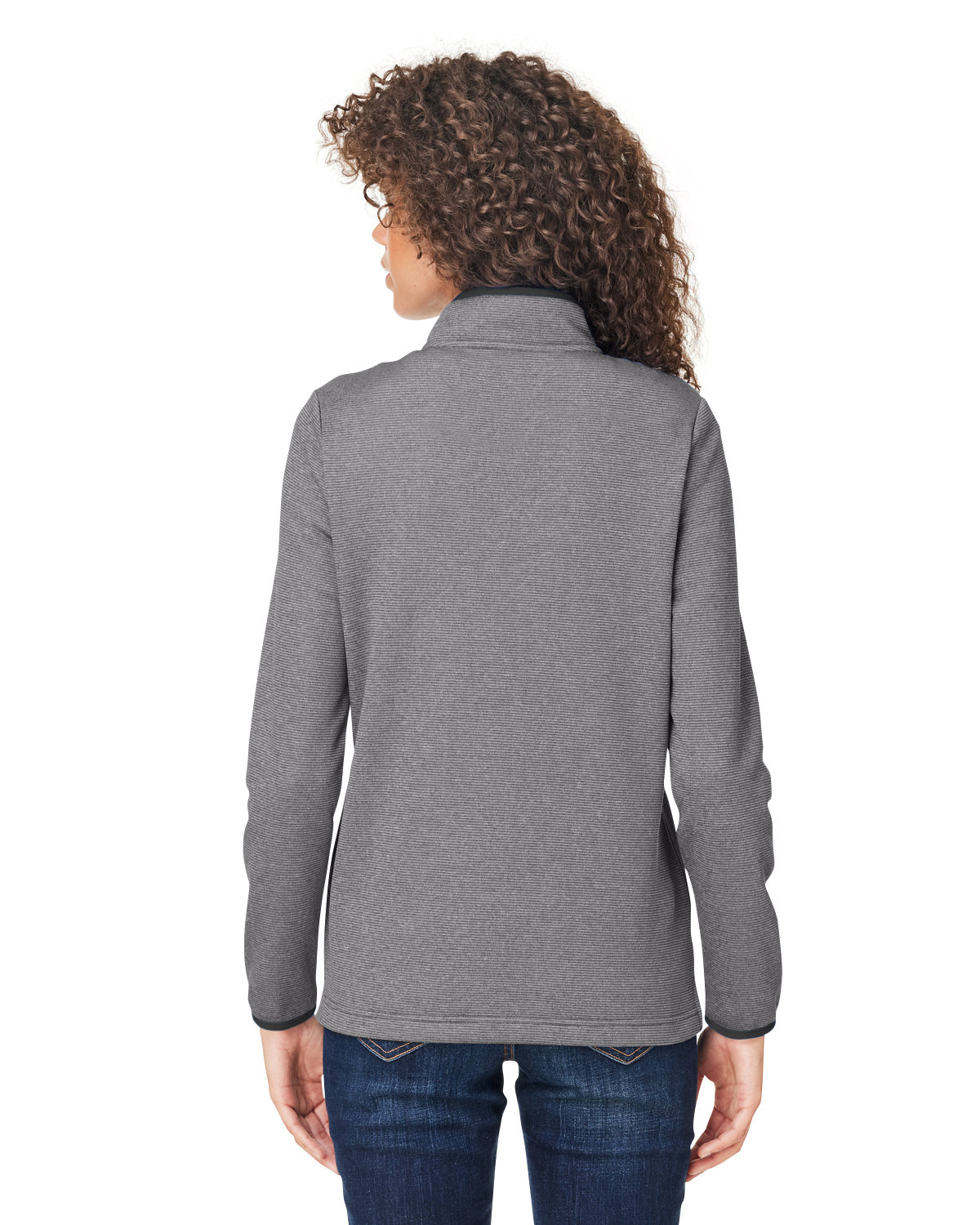 Ladies' Venture Heathered Stripe Quarter-Zip - Image 2
