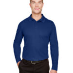 CrownLux Performance  Tall Plaited Long Sleeve Polo