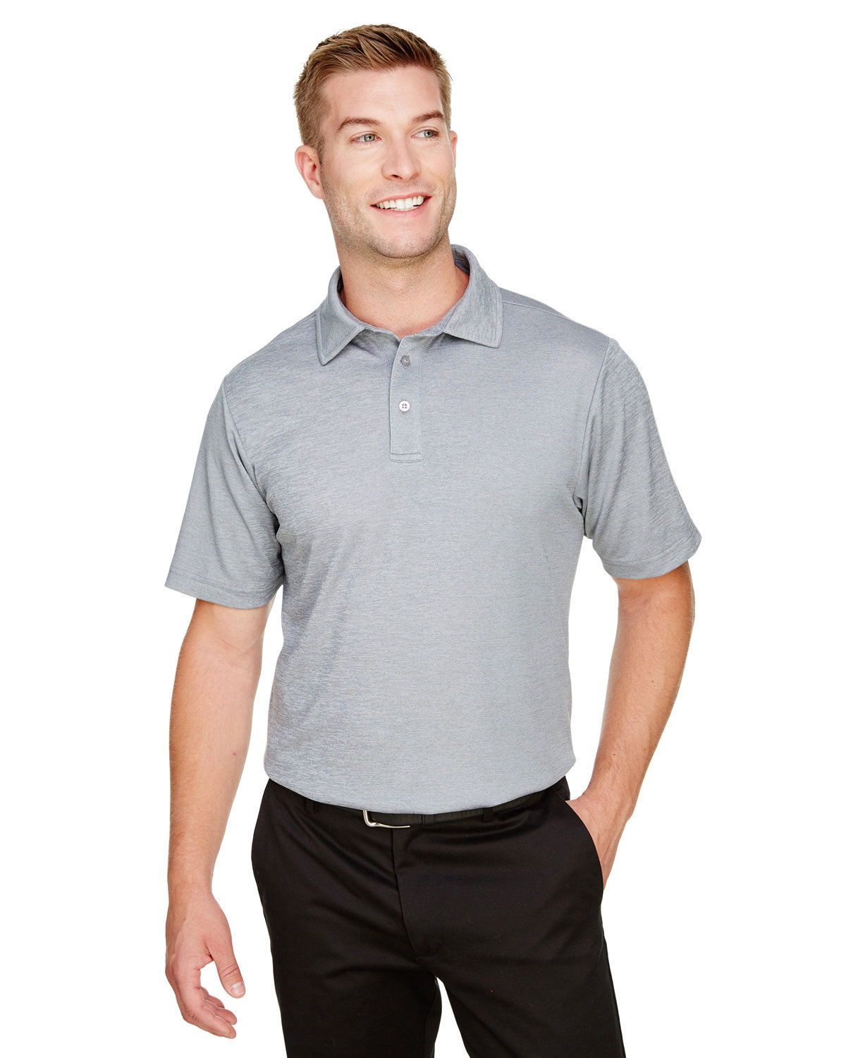 CrownLux Performance Men's Address Melange Polo