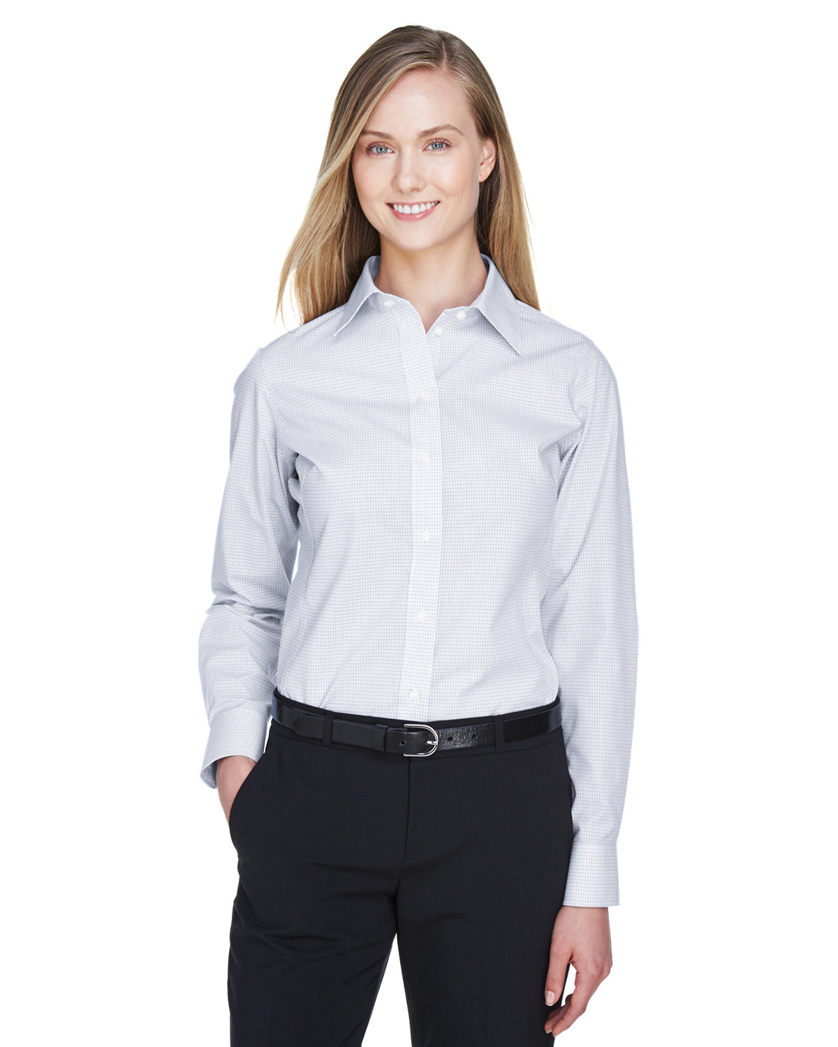 Ladies' Crown Collection Micro Tattersall Woven Shirt