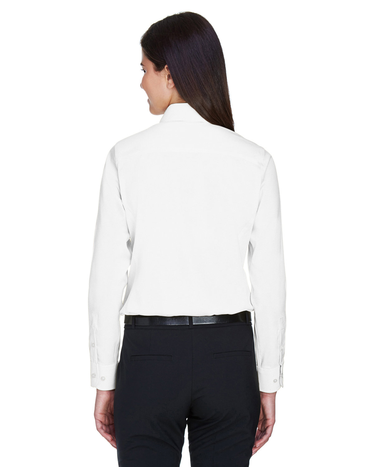 Ladies' Crown Collection Solid Stretch Twill Woven Shirt - Image 2