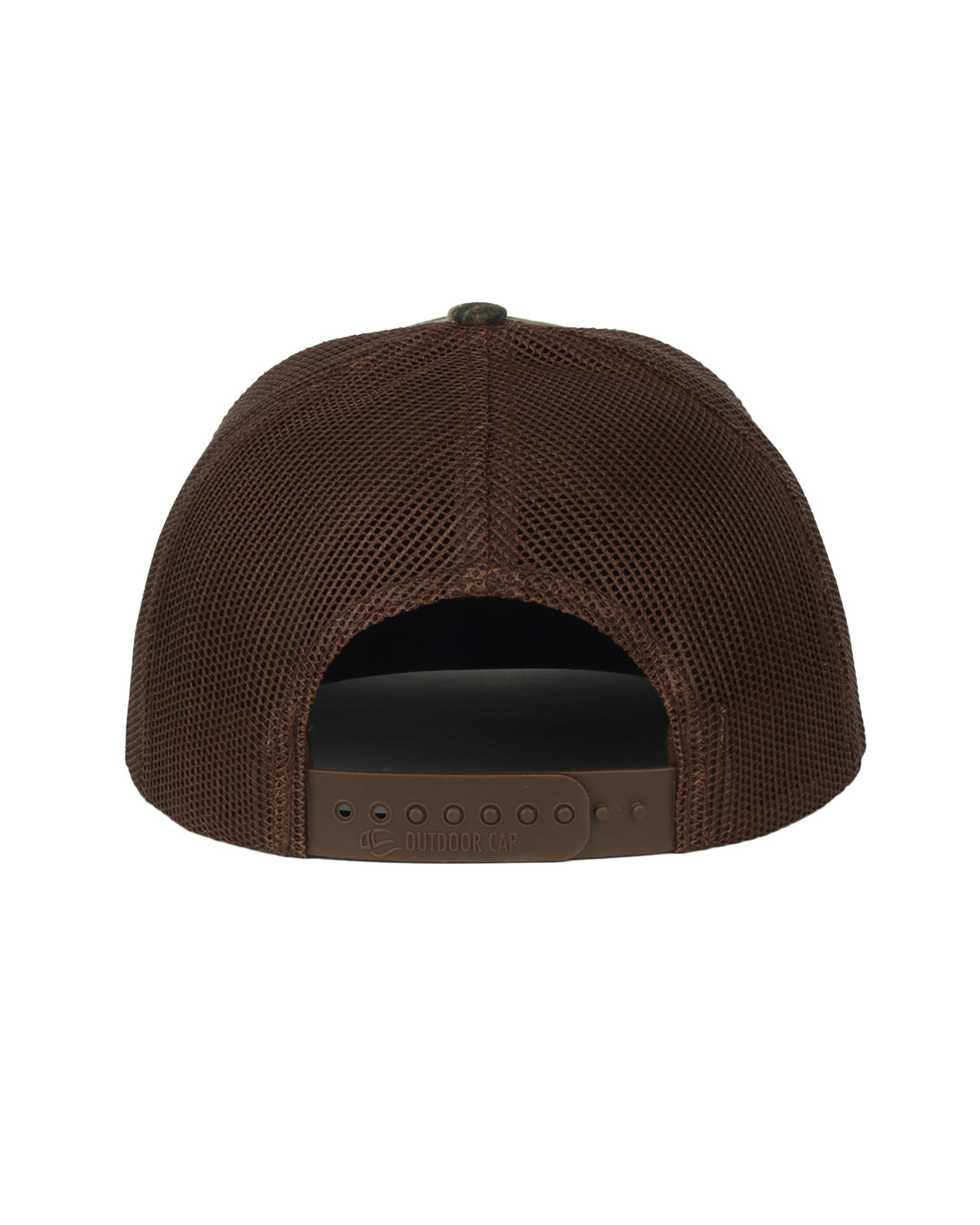 Structured Camo Trucker With Solid Mesh Back Hat - Image 2