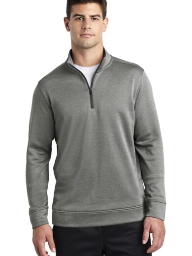 Sport-Tek  ®  PosiCharge  ®  Sport-Wick  ®  Heather Fleece 1/4-Zip Pullover. ST263