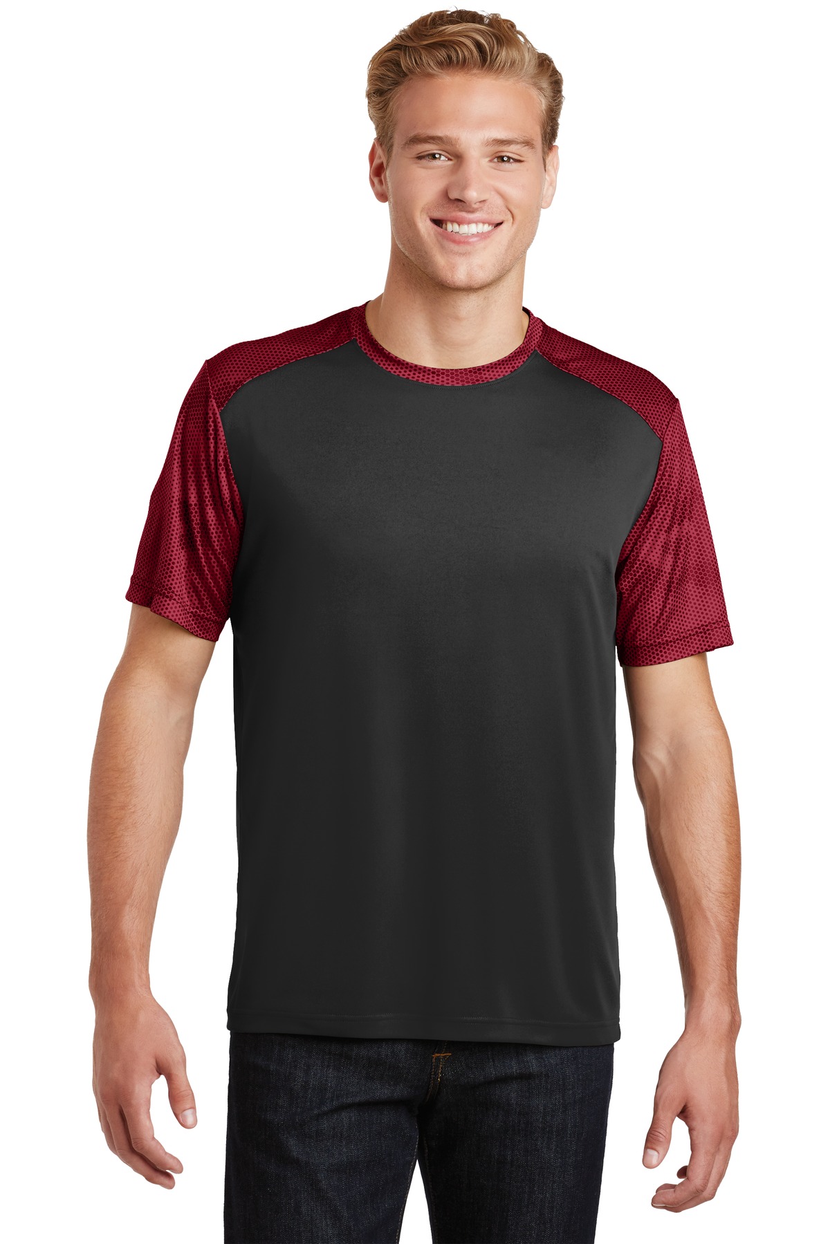 Sport-Tek ® CamoHex Colorblock Tee. ST371