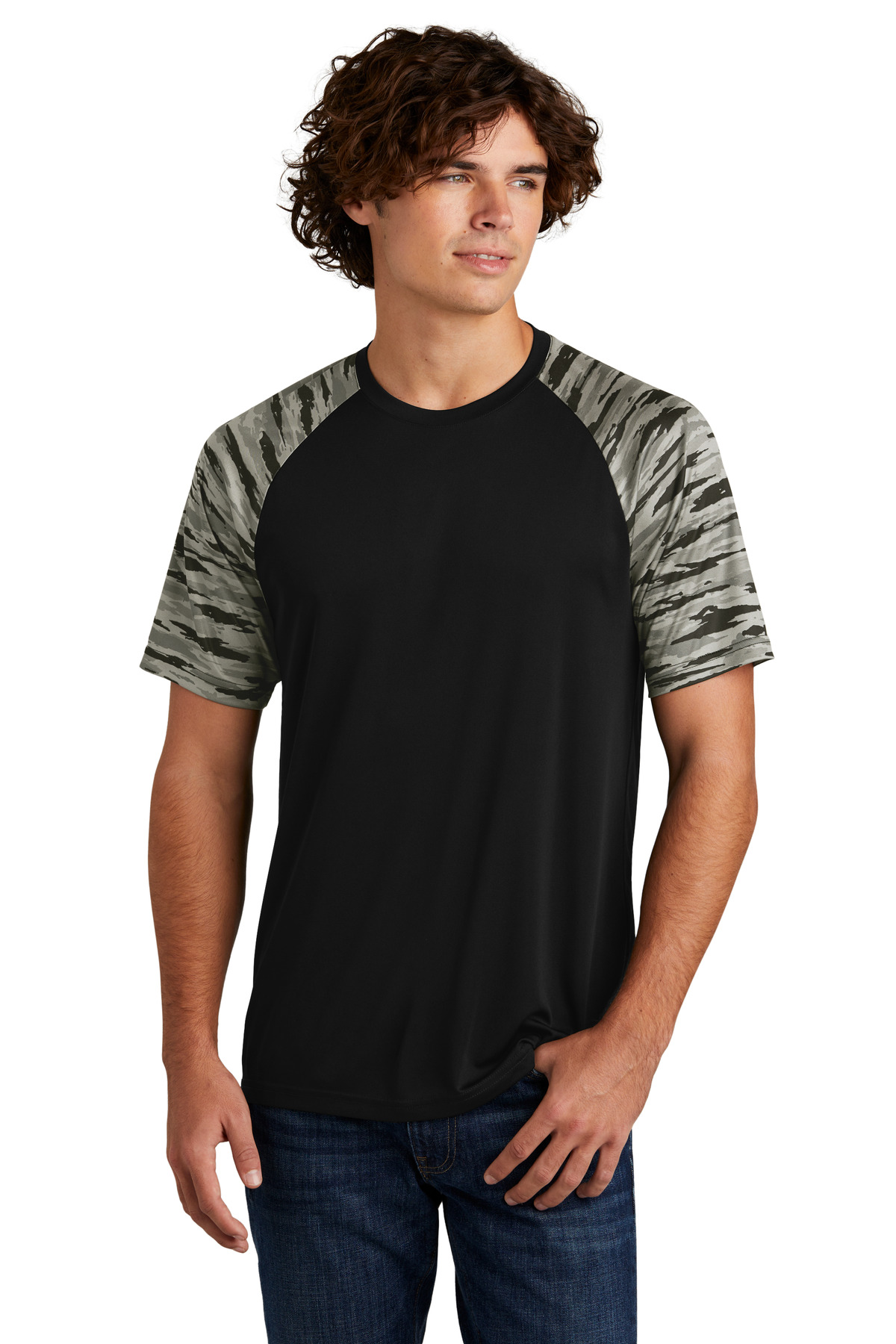 Sport-Tek ® Drift Camo Colorblock Tee ST376