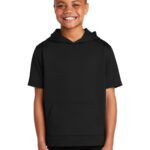 Sport-Tek  ®  Youth Sport-Wick  ®  Fleece Short Sleeve Hooded Pullover. YST251